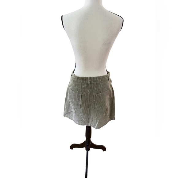 Ribbed Corduroy Button Up Mini Skirt - Picture 3 of 3